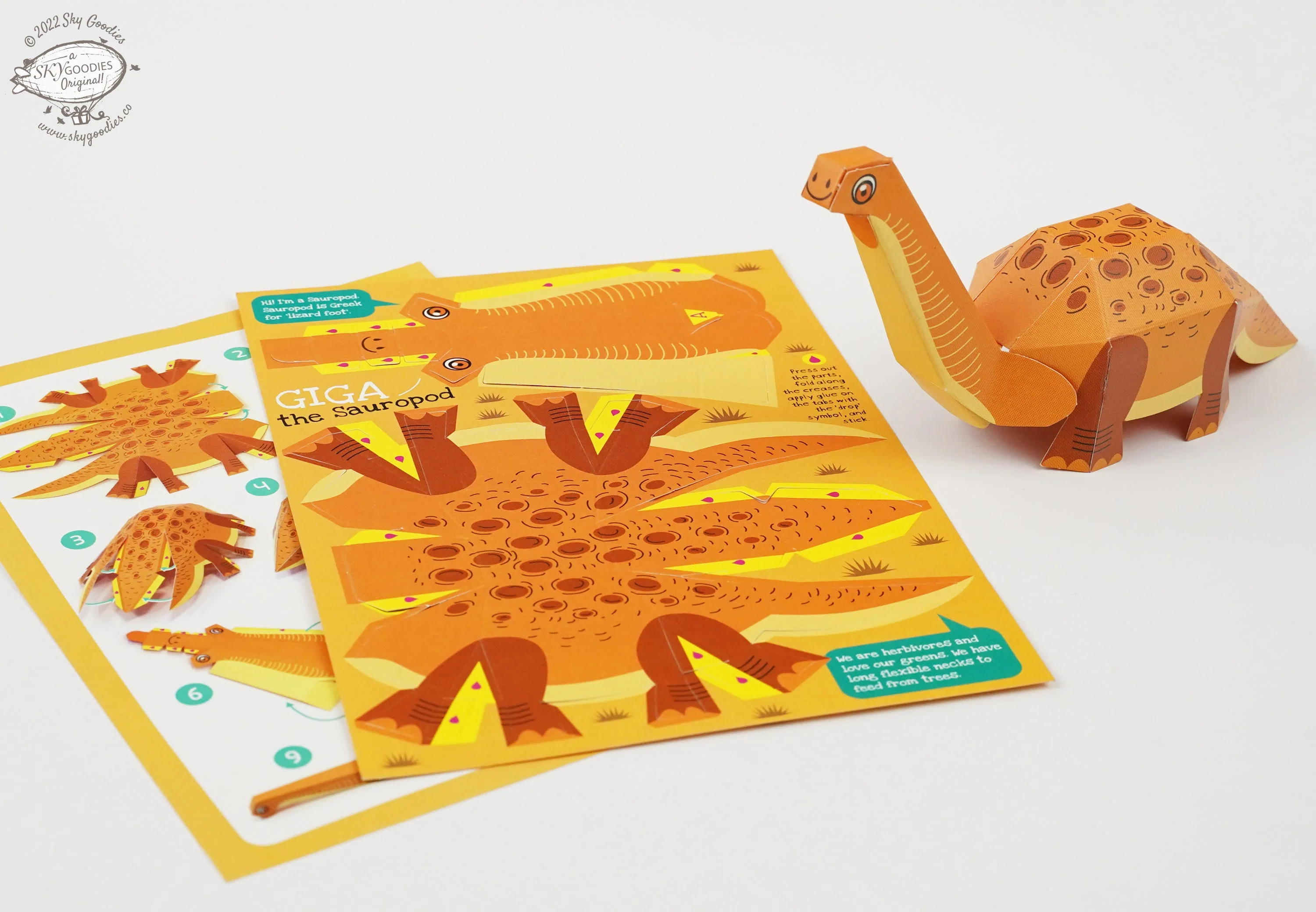 BOX SET of 6 DIY Mini Prehistoric Dinosaurs Paper Craft Kits - Image 18