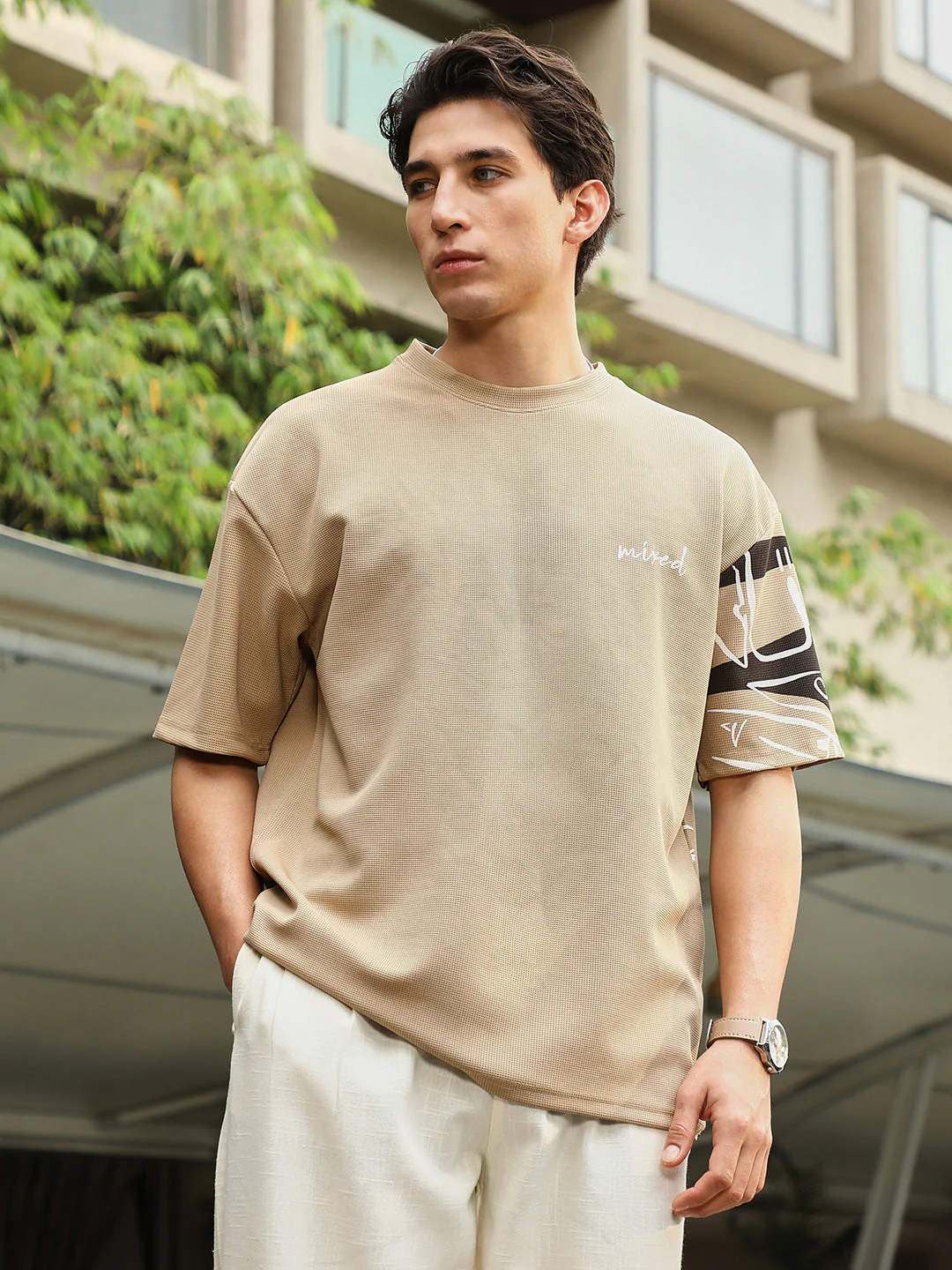 Boxy Folk-Wave T-Shirt - Image 2