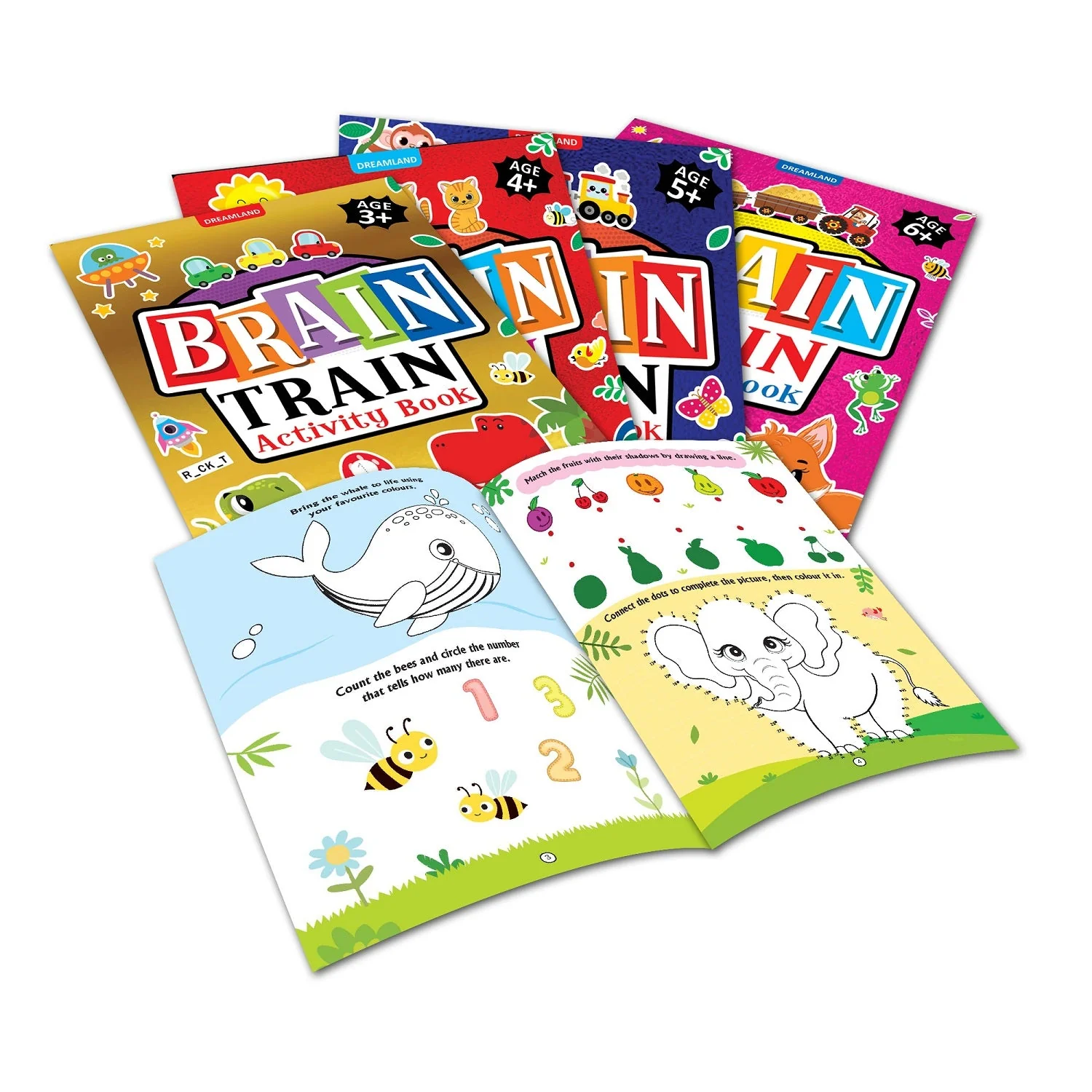 Brain Train Activity Book for Kids Age 3+ – With Colouring Pages, Mazes, Puzzles and Word searches Activities - Image 4