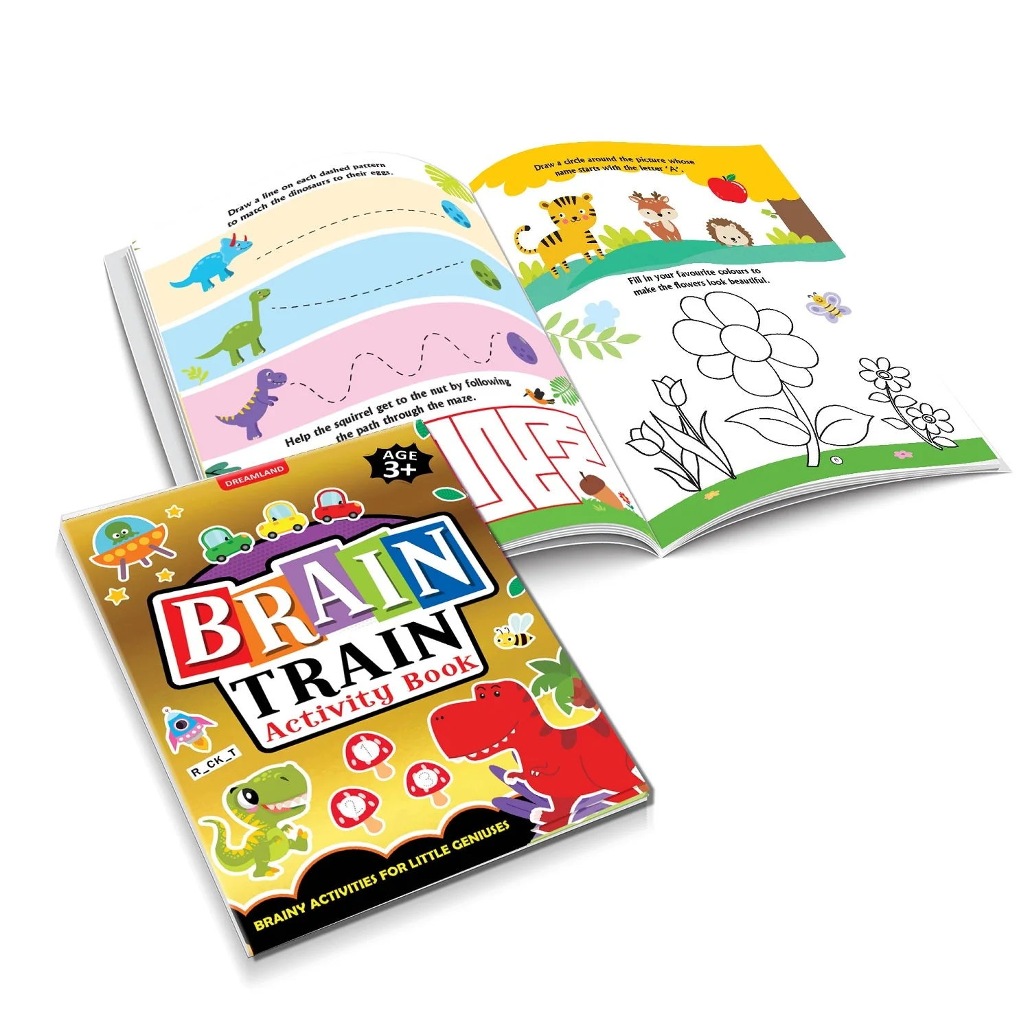 Brain Train Activity Book for Kids Age 3+ – With Colouring Pages, Mazes, Puzzles and Word searches Activities - Image 7