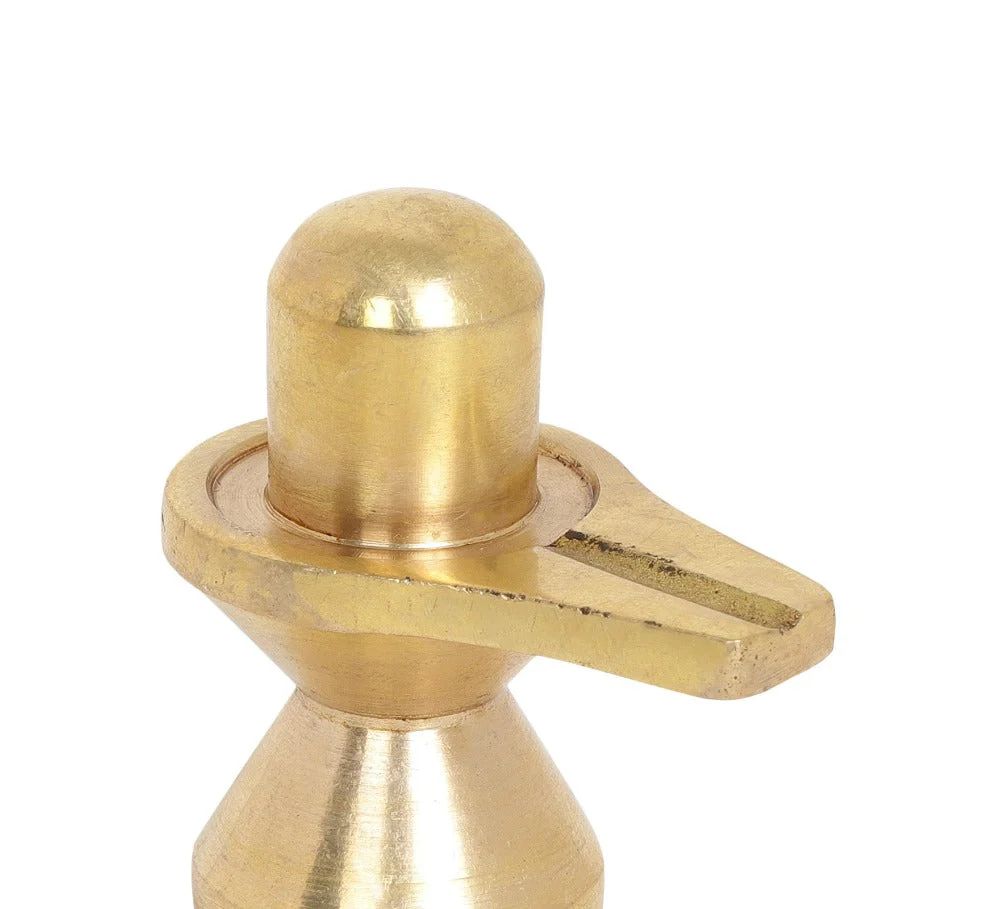 Brass Shivling | 100% Pure Brass | Antique Finish - Image 3