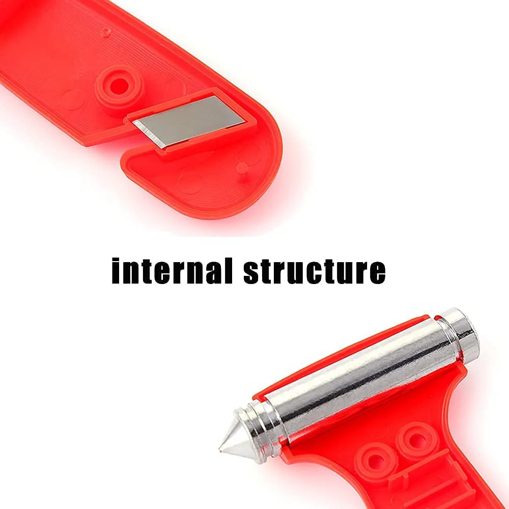 BreakOut: Emergency Car Glass Breaker & Seatbelt Cutter, Dual Steel-Headed Safety Hammer for Quick Escape During Accidents or Emergencies - Image 4