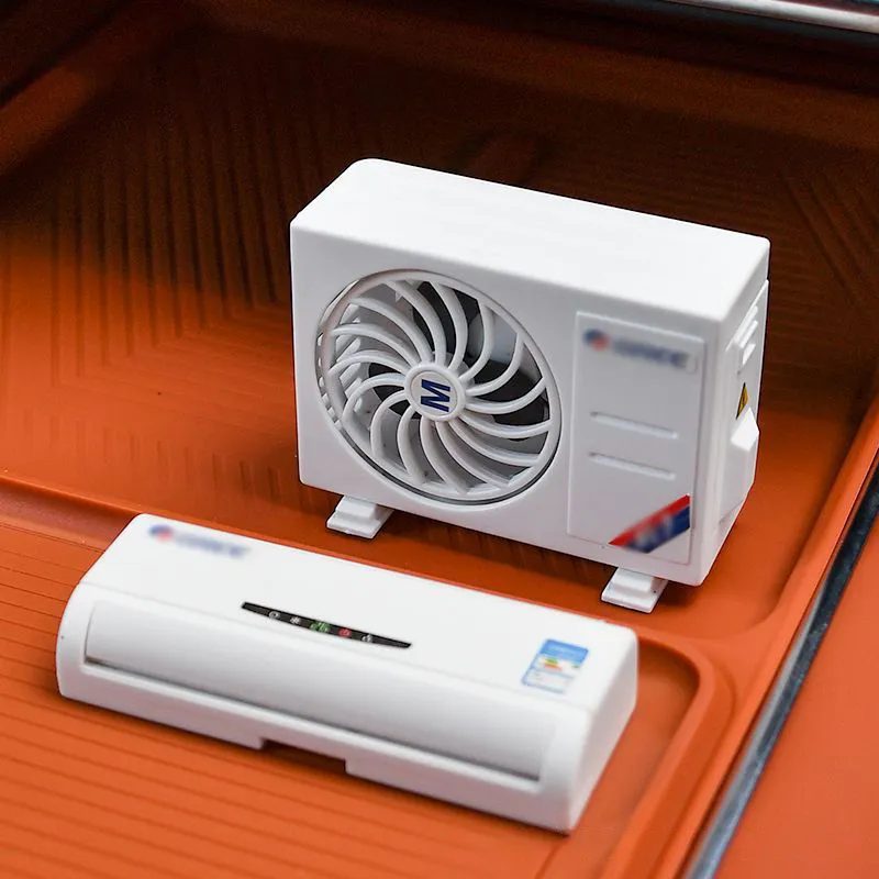 BreezeMini: Quirky Car Air Freshener 2-Unit Air Conditioner Design with Refillable Fragrance, Solar Power & Rotating Fan Car Decor - Image 7