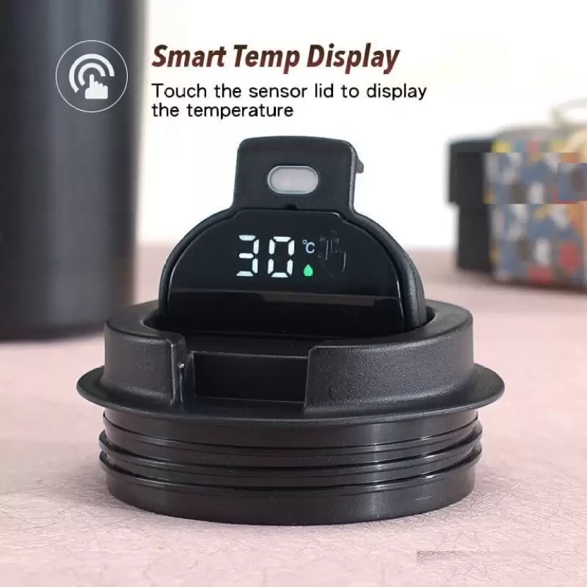 BrewBee: Smart LED Temperature Tumbler, 500ml Stainless Steel Travel Mug with Leak-Proof Lid, Touch Screen & Thermal Design for Hot & Cold Drinks - Image 3