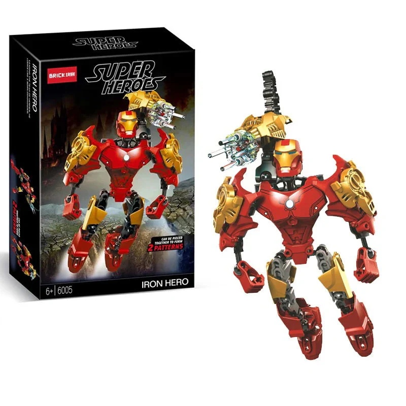 Bricks Superheroes Fusion Moveable Building Blocks (with instruction Manual) - Ironman Inspired - Image 4