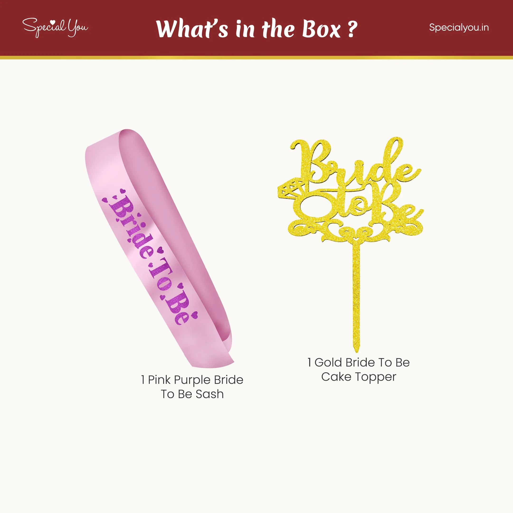 Bride to Be Sash and Cake Topper - Image 2