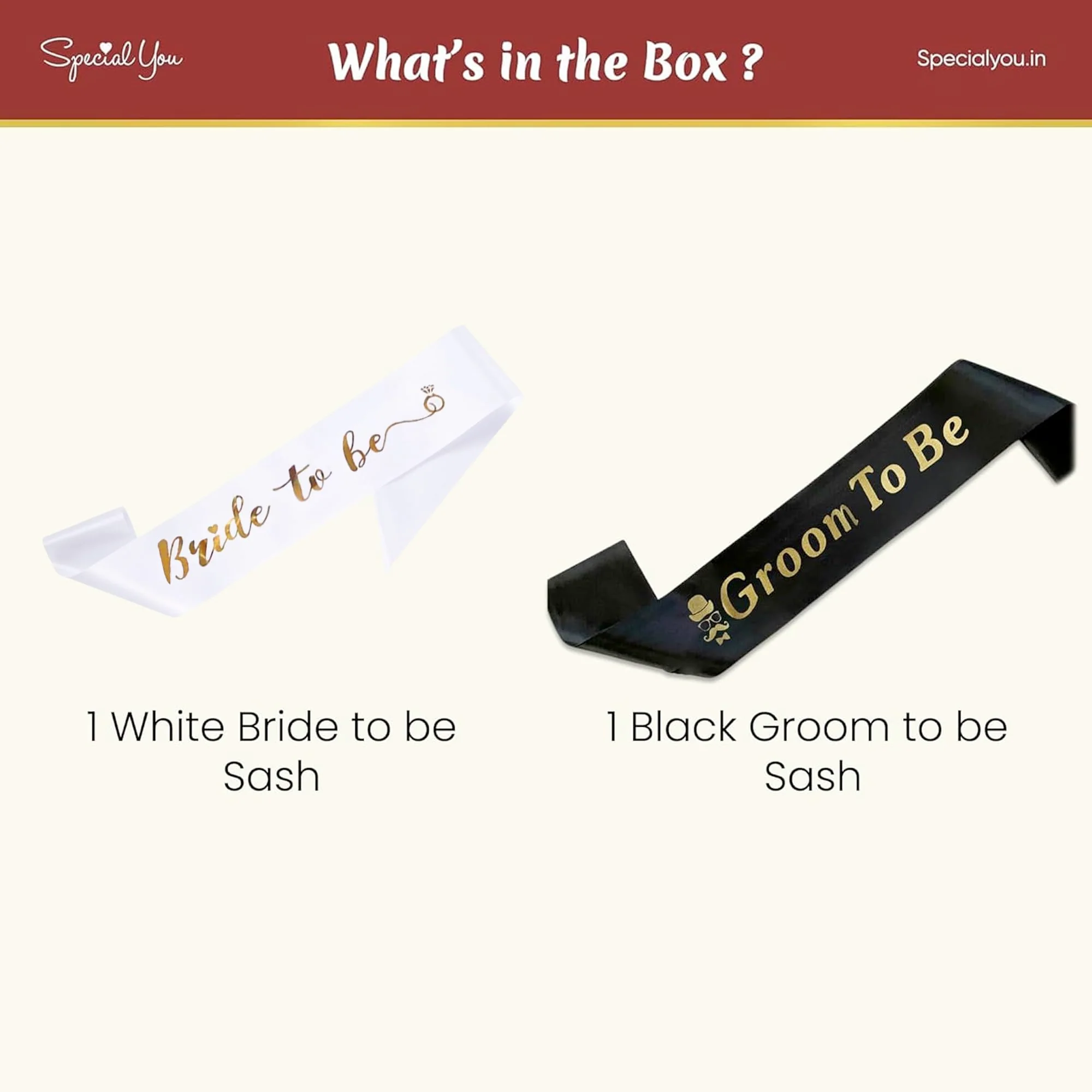 Bride to Be Sash and  Groom to Be Sash - Image 3