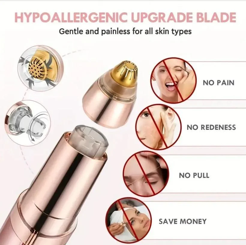 BrowMaster: Painless Rechargeable Eyebrow & Facial Hair Trimmer for Women with Built-in Light, 2-in-1 Precision Epilator for Face, Lips & Nose Hair Removal - Image 5