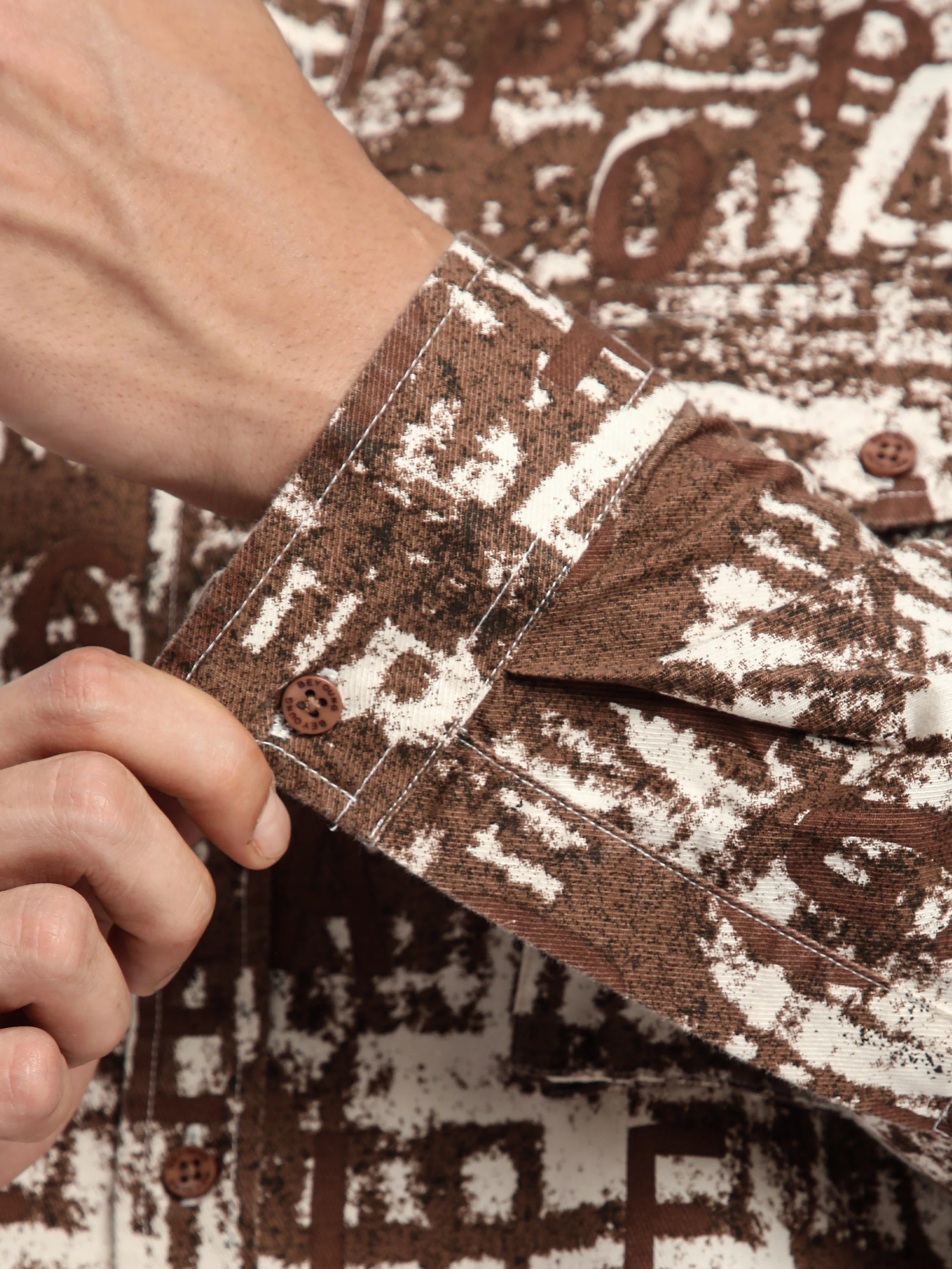 Brown Crush Print Shacket - Image 6