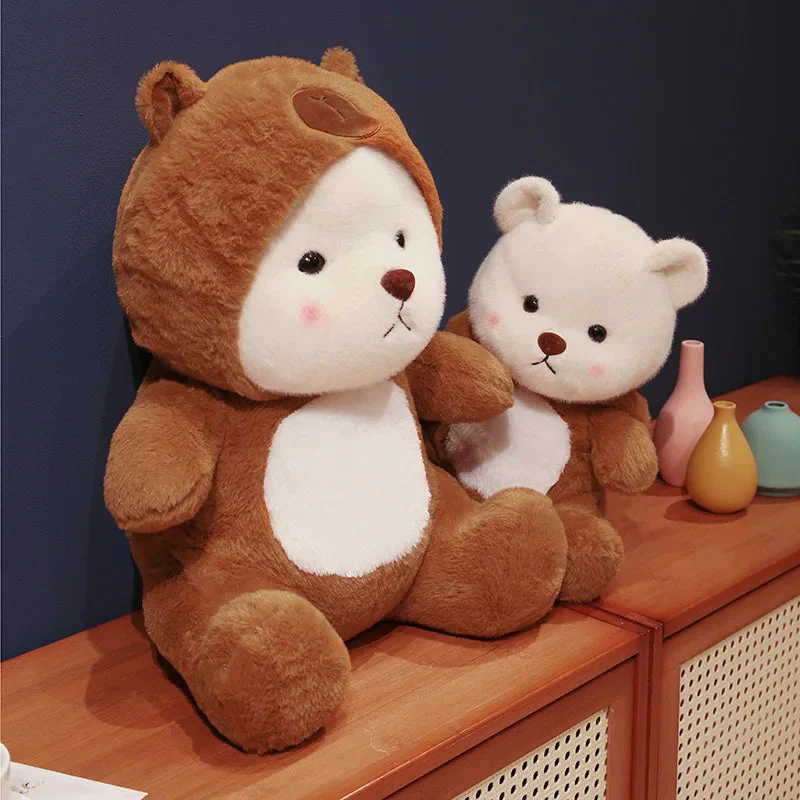Brown Hoodie Bear Plush 45Cm - Cuddle Up In Style! - Image 3