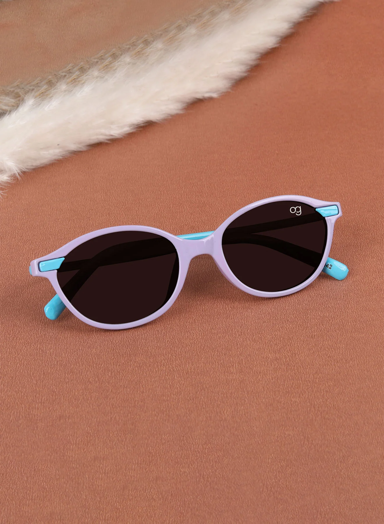 Bubblebeam Blue & Purple Kids Oval Sunglasses - Image 2