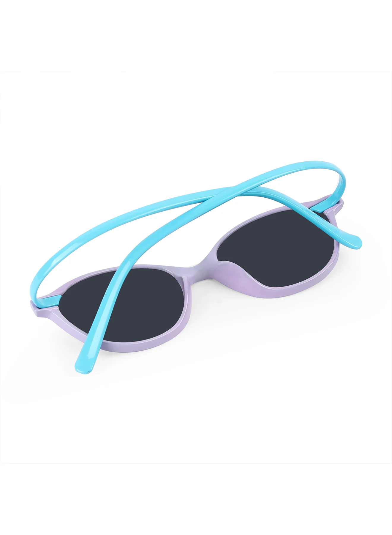 Bubblebeam Blue & Purple Kids Oval Sunglasses - Image 3