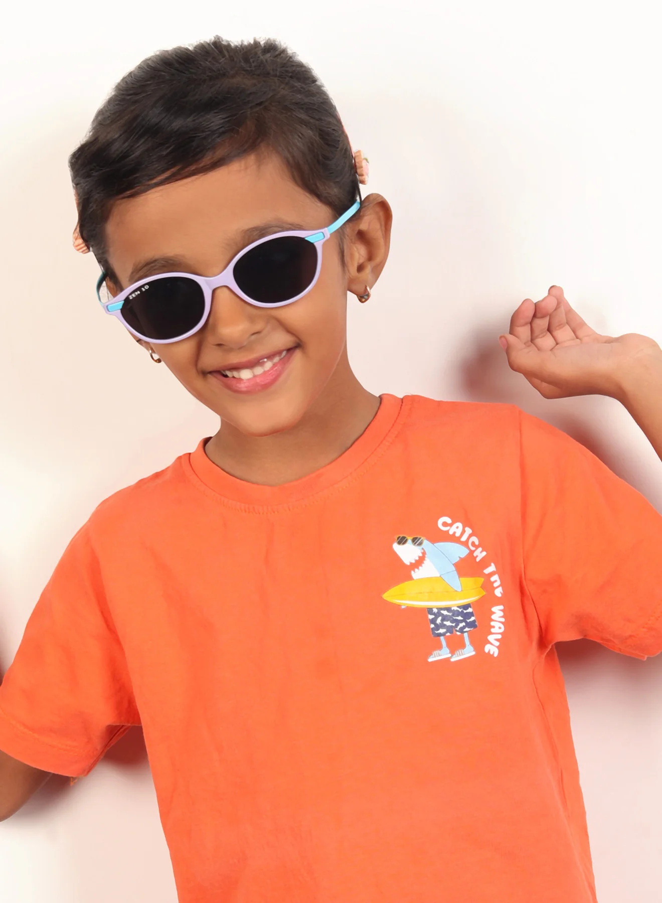 Bubblebeam Blue & Purple Kids Oval Sunglasses - Image 7