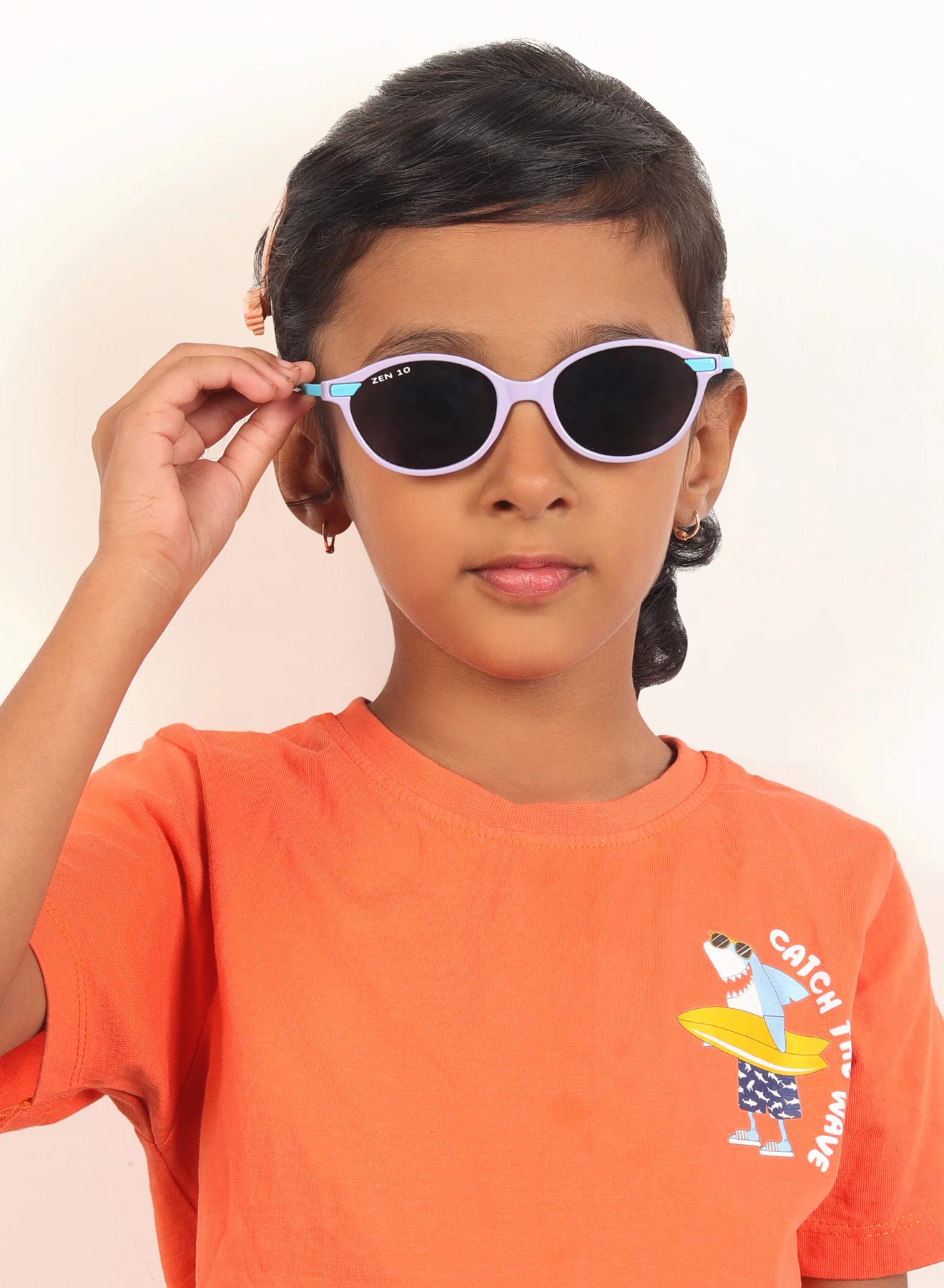 Bubblebeam Blue & Purple Kids Oval Sunglasses - Image 8