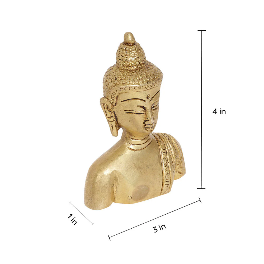 Buddha Showpiece | 100% Pure Brass | Antique Finish - Image 8