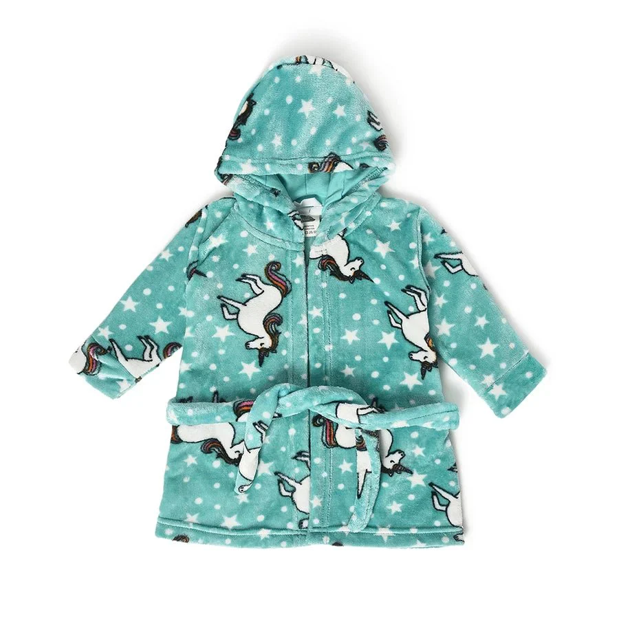 Buddy Unicorn Printed Bathrobe For Kids
