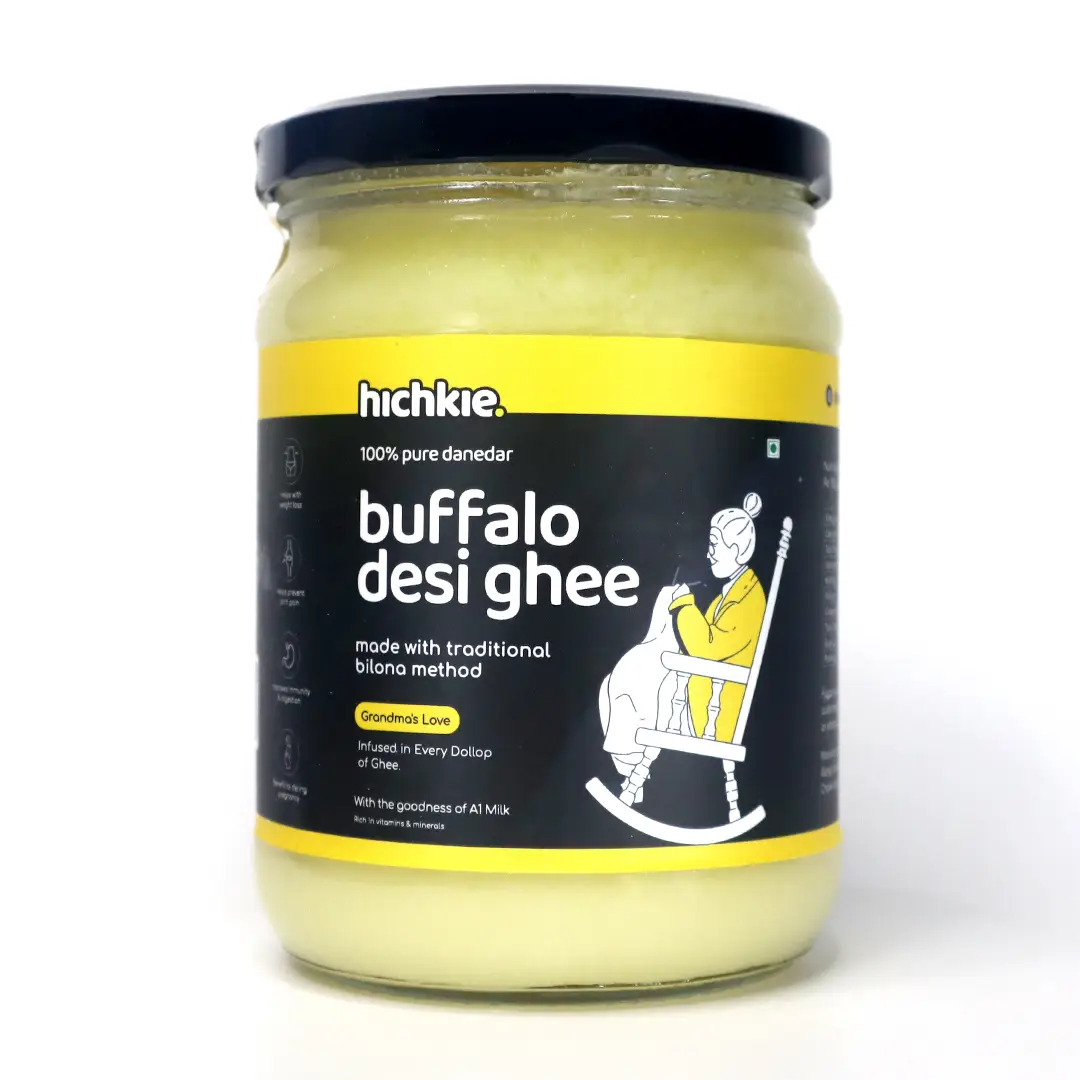 Buffalo Desi Ghee 500 ml | Bilona Method | Curd-Churned | Lab Tested.