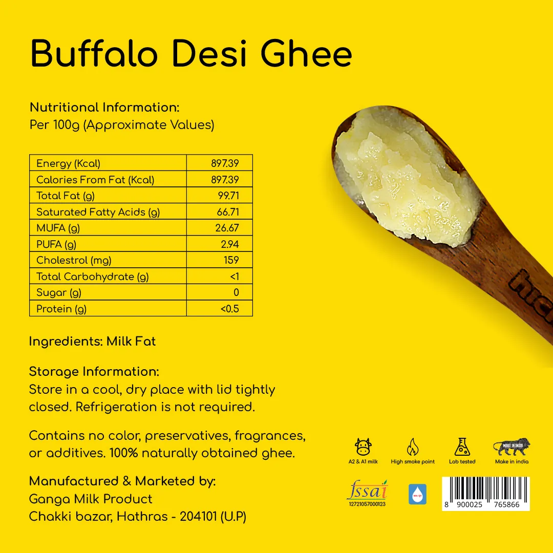 Buffalo Desi Ghee | Bilona Method | Curd-Churned | Lab Tested. - Image 4