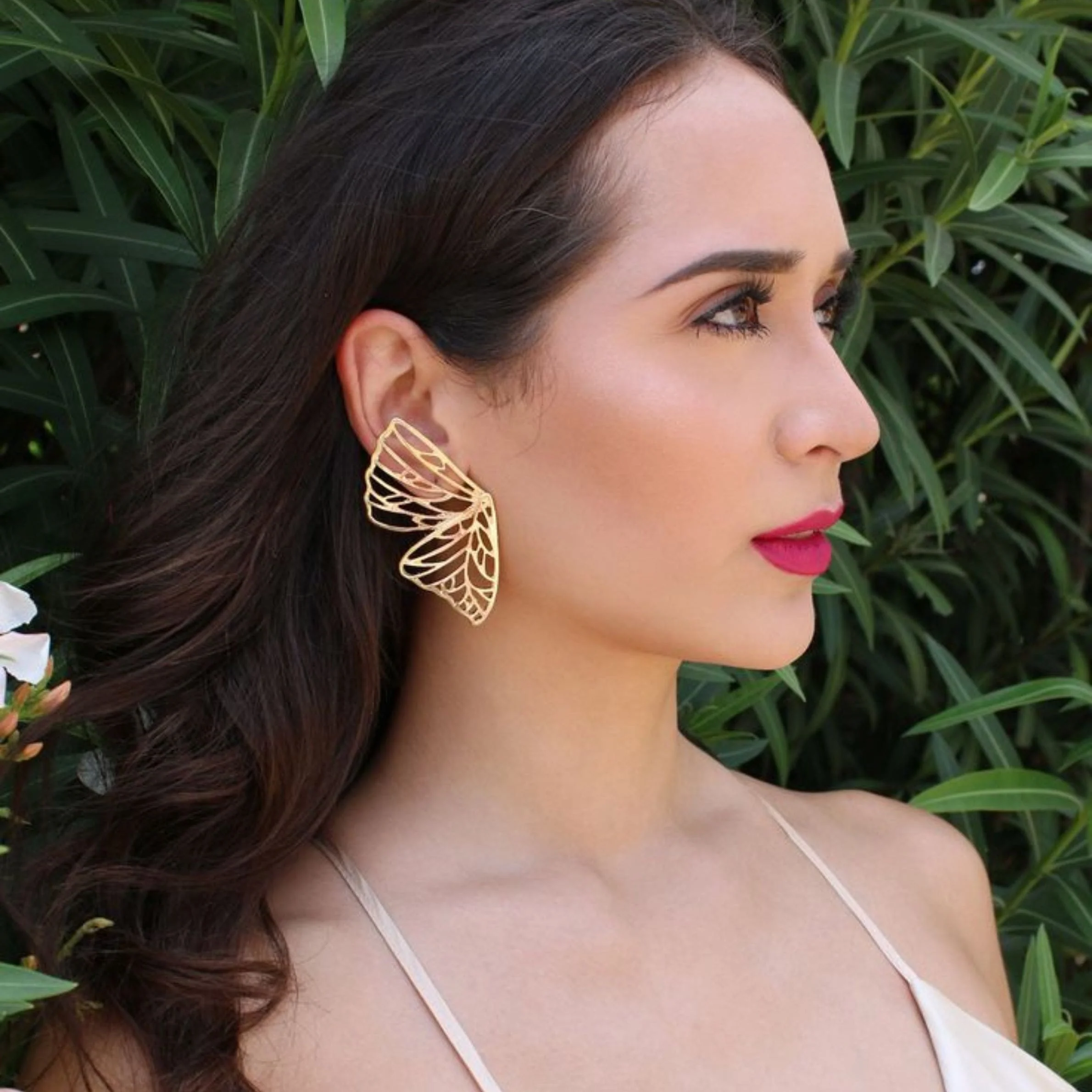 Butterfly Kiss Golden Drop Earring — Buy Any 5 for Rs. 599 - Image 5