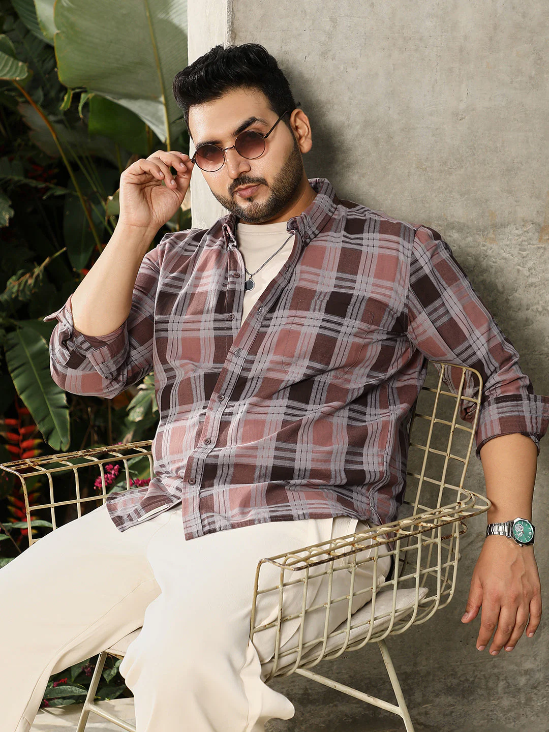 Button-Down Check Regular Shirt - Image 8