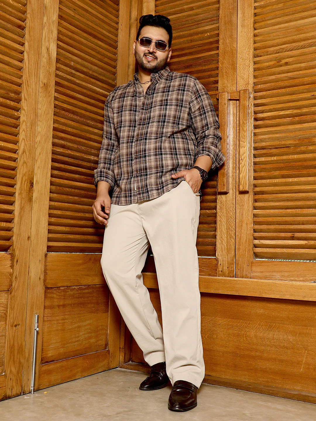 Button-Down Plaid Regular Shirt - Image 6