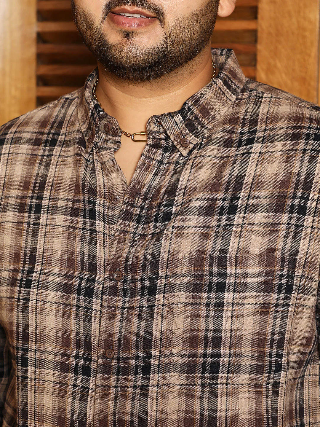 Button-Down Plaid Regular Shirt - Image 7