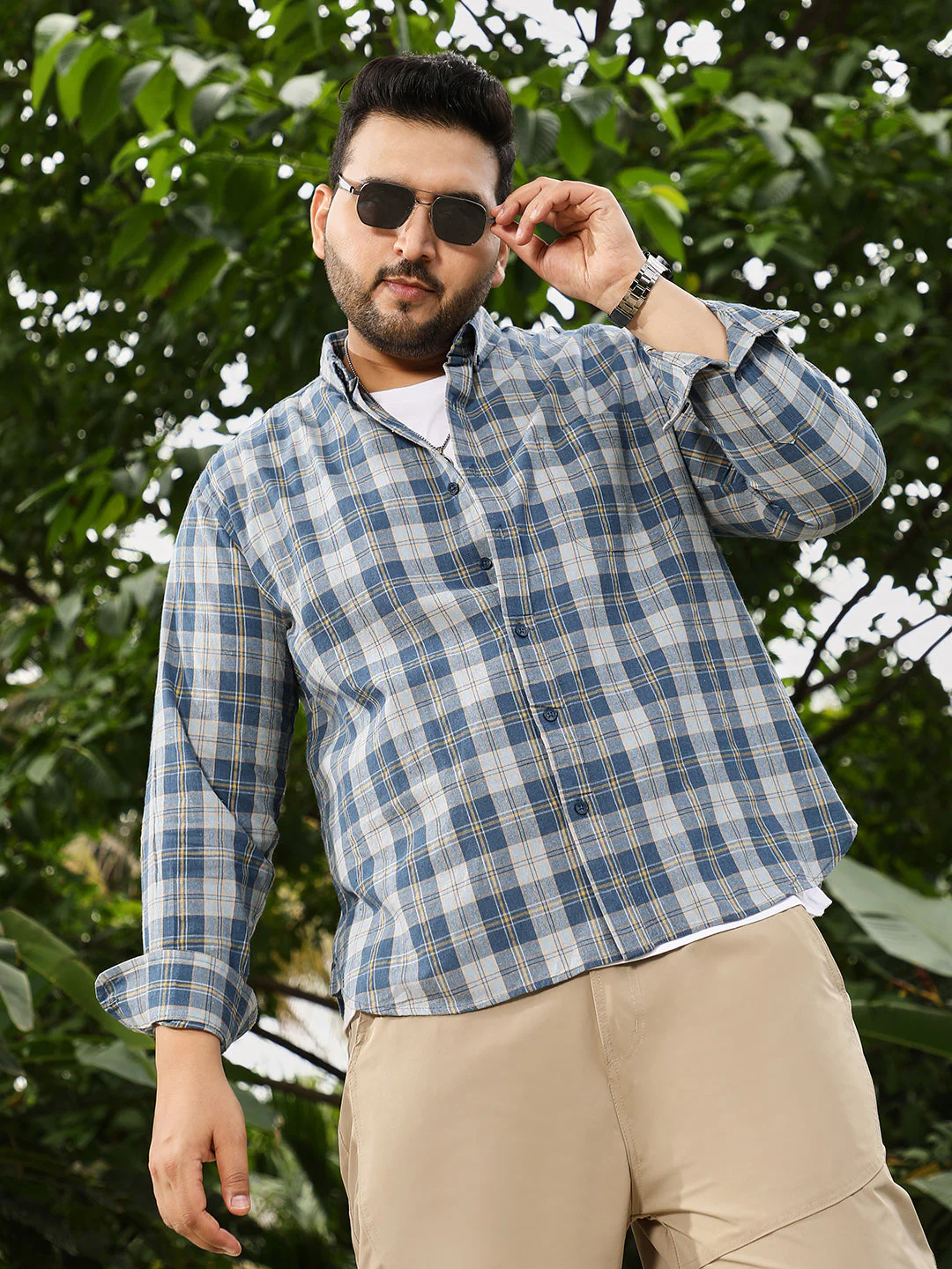 Button-Down Plaid Regular Shirt - Image 21