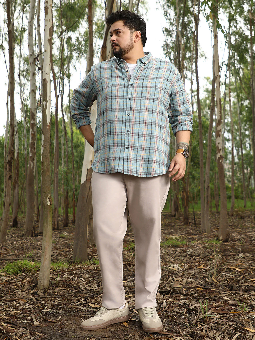 Button-Down Plaid Shirt - Image 5