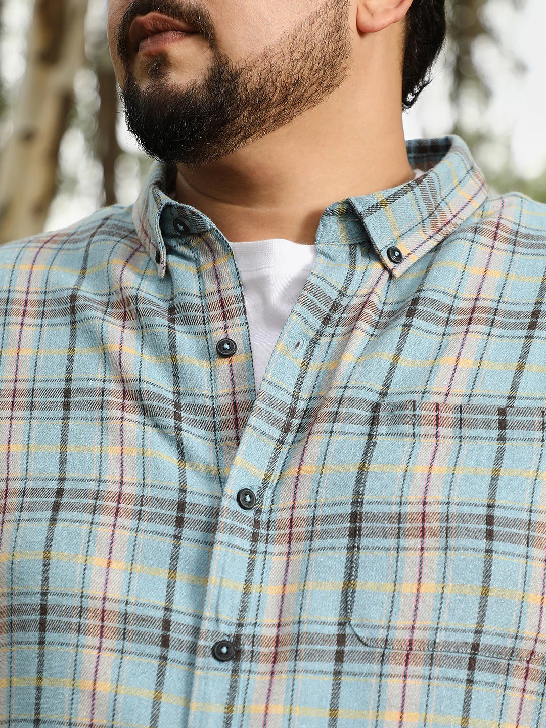 Button-Down Plaid Shirt - Image 7
