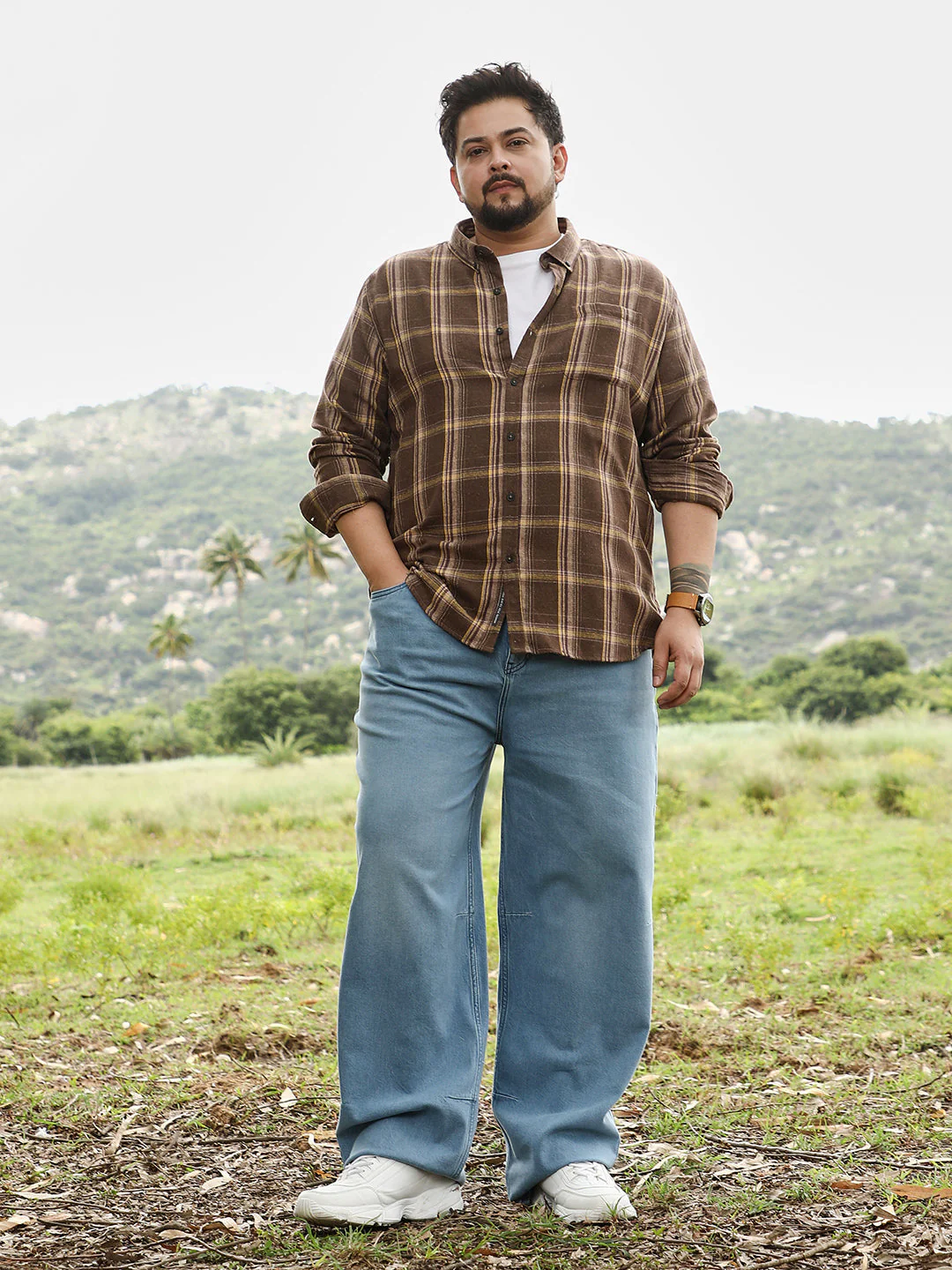 Button-Down Plaid Shirt - Image 5