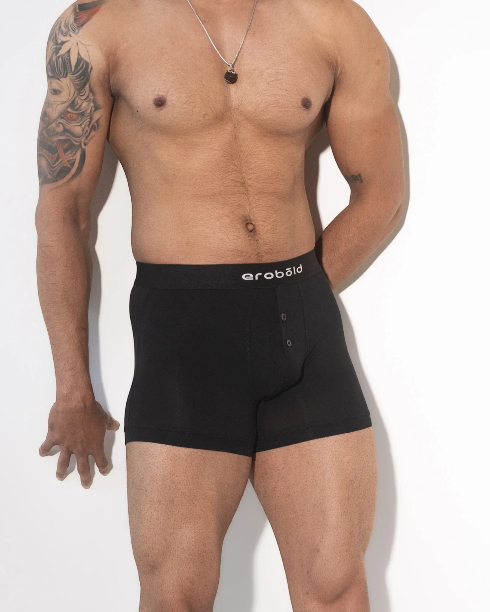 Button Trunk for Men / Black | Modal