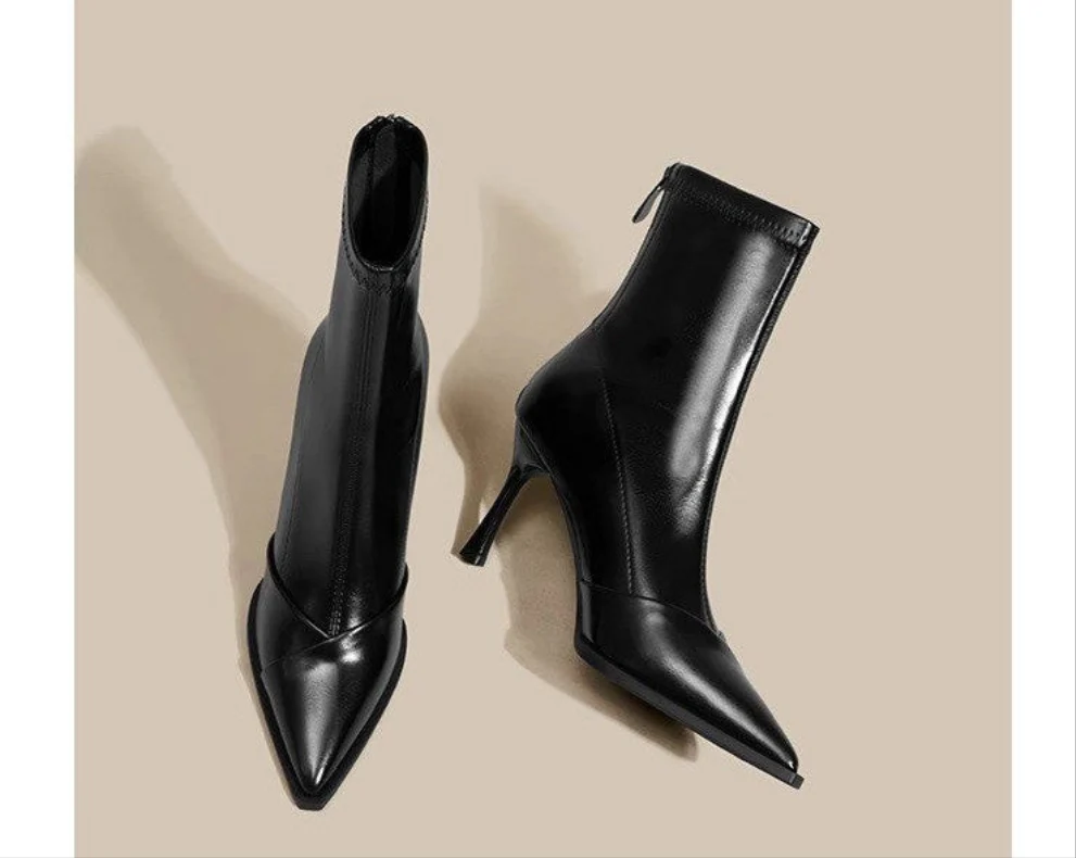 Cameron Pointed High Heel Boots - Image 2