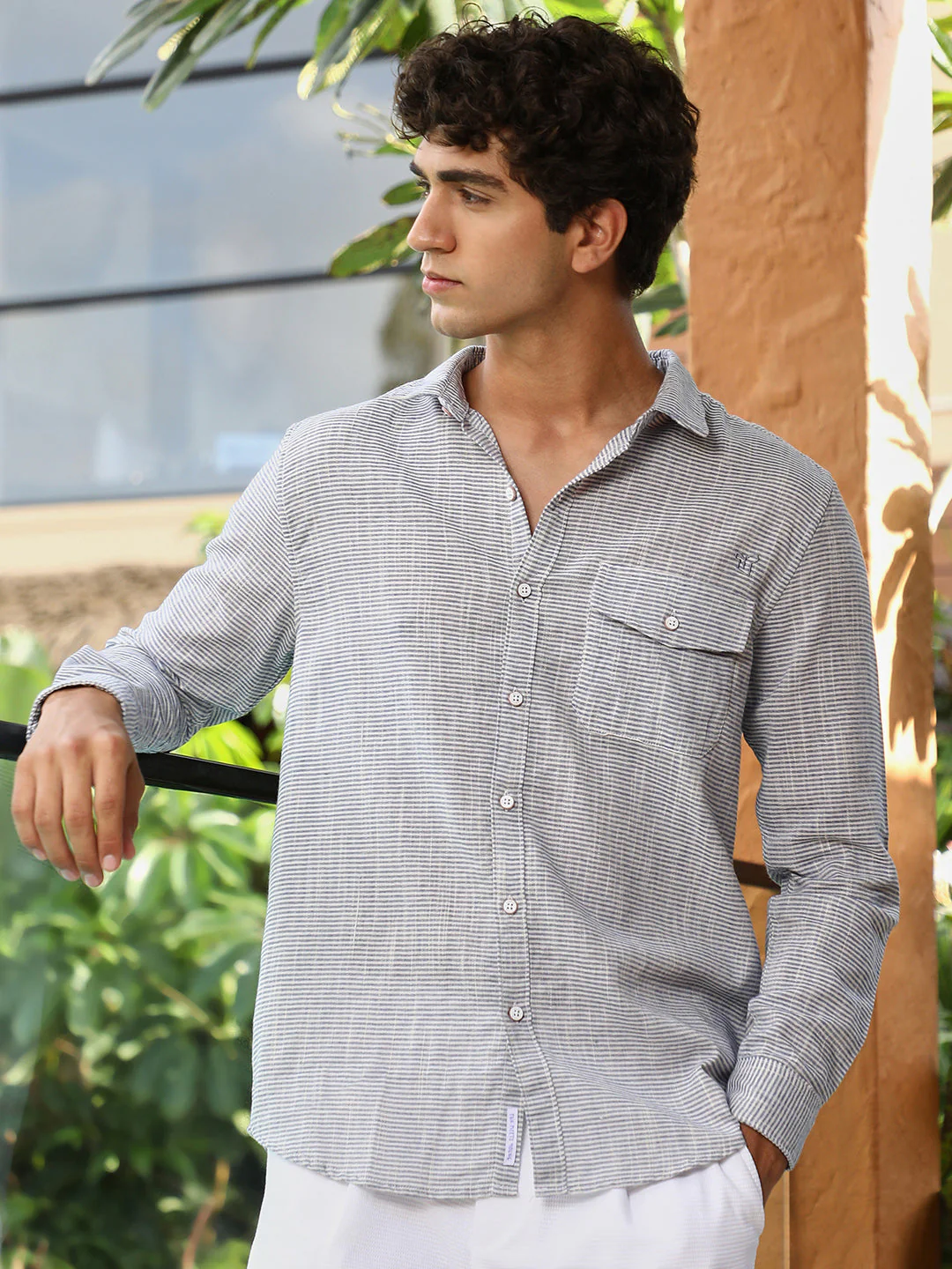 Candy-Stripe Jacquard Shirt - Image 2