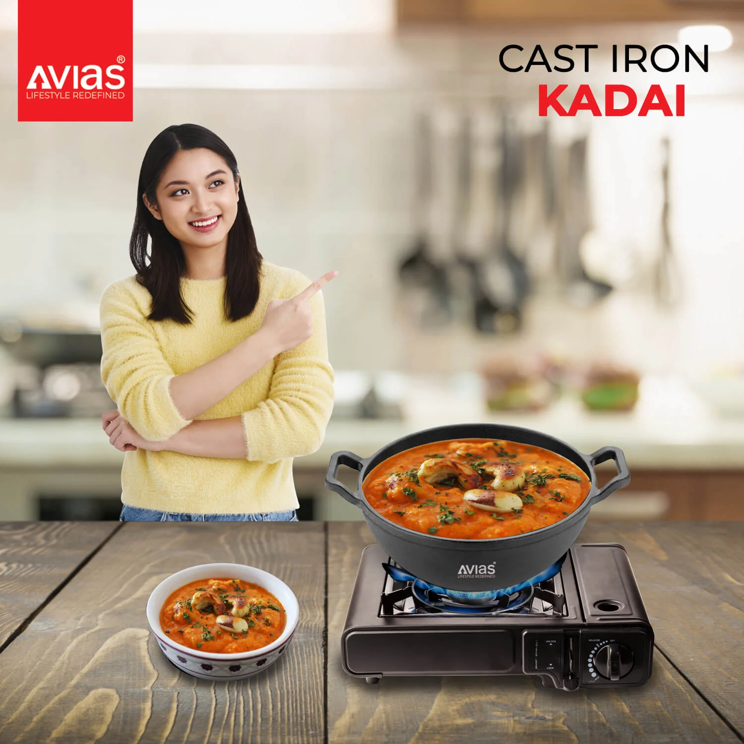 Cast Iron Deep Kadai/ Irumbhu Kadai/ Cast Iron Wok Pre-Seasoned Cookware | Induction Friendly | 100% Natural & Toxin-Free - Image 6