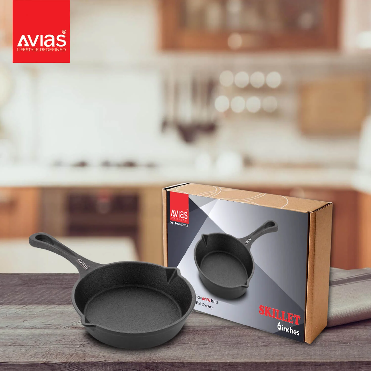 Cast Iron Deep Skillet Pan/ Iron Fry Pan/ Wrought Iron Frying Pan Pre-Seasoned Cookware | 100% Natural & Toxin-Free - Image 7