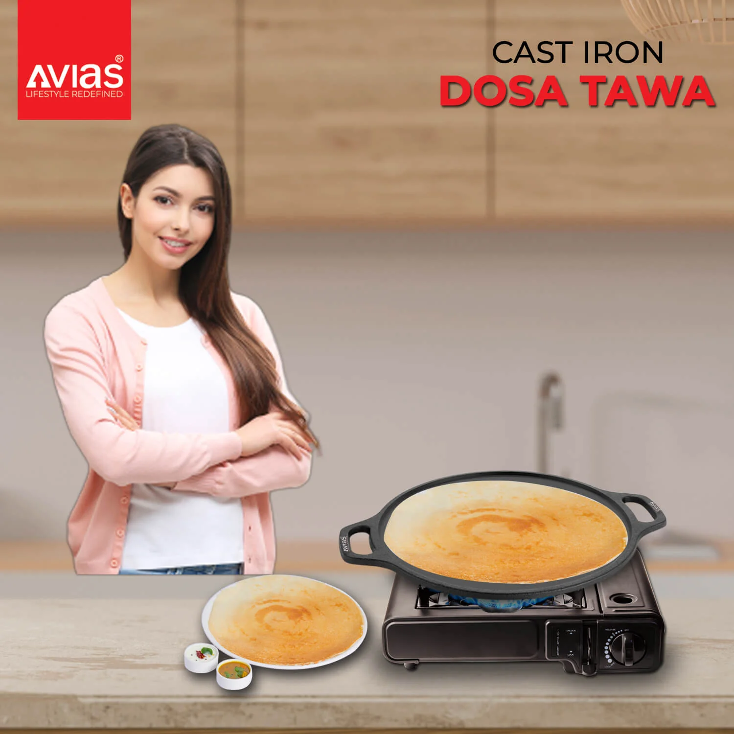Cast Iron Dosa Tawa Pan/ Dosa Kallu/ Chapati Tawa/ Roti Iron Tawa |12 Inch Pan| Pre-Seasoned Cookware | Induction Friendly | 100% Natural & Toxin-Free - Image 6