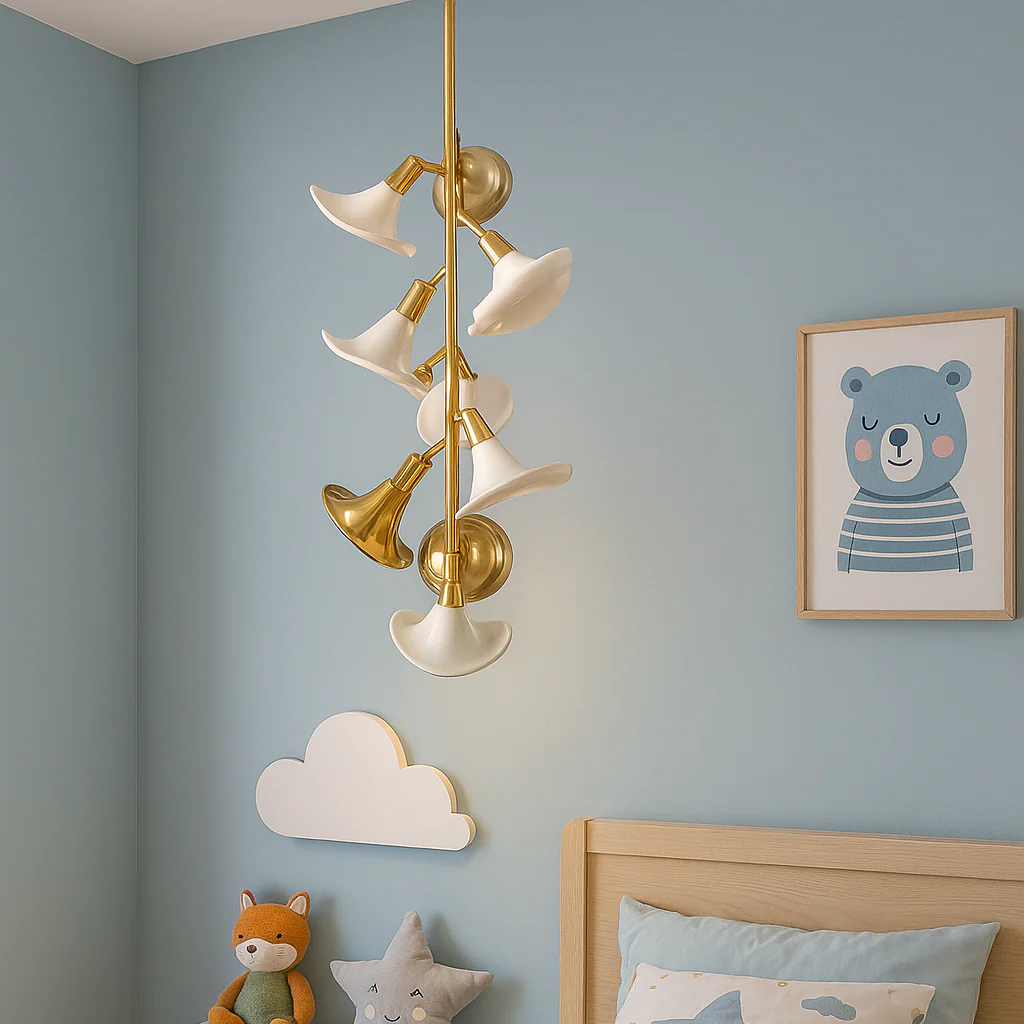 Ceramic Hibicus floweret  Pendant Light - Image 2