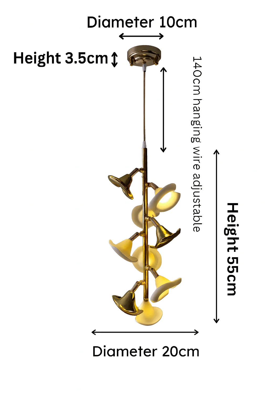 Ceramic Hibicus floweret  Pendant Light - Image 6