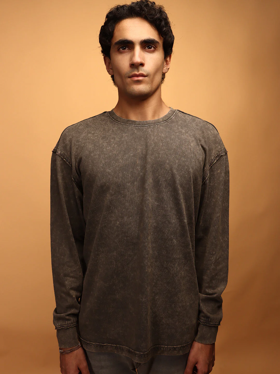 Charcoal  * ACID WASH SWEATSHIRT #6 - Image 2