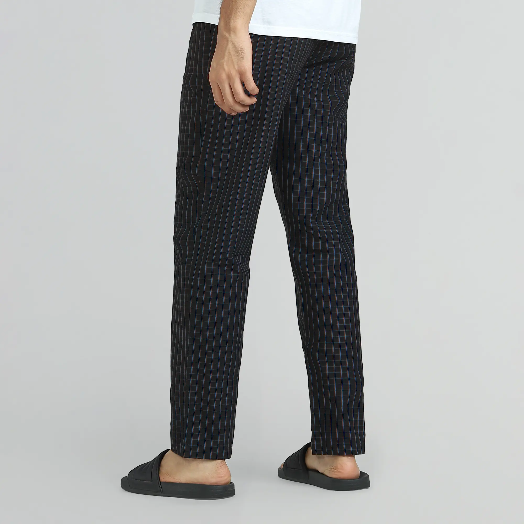 Checkmate Combed Cotton Pyjamas Charcoal Black - Image 4