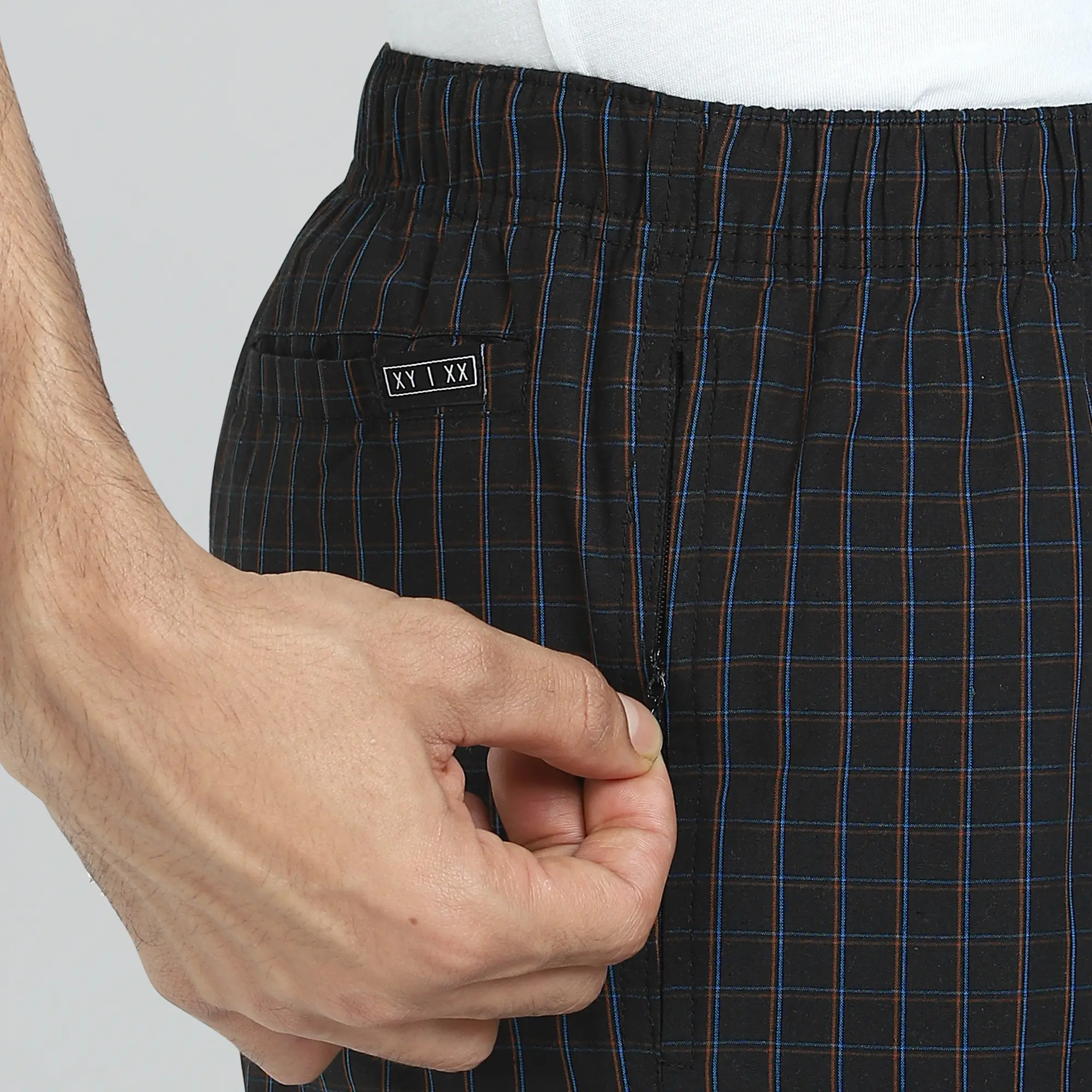 Checkmate Combed Cotton Pyjamas Charcoal Black - Image 5
