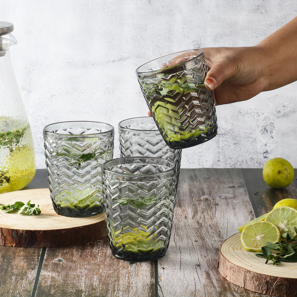 Chevron Style Glass (Set of 6) - Image 3