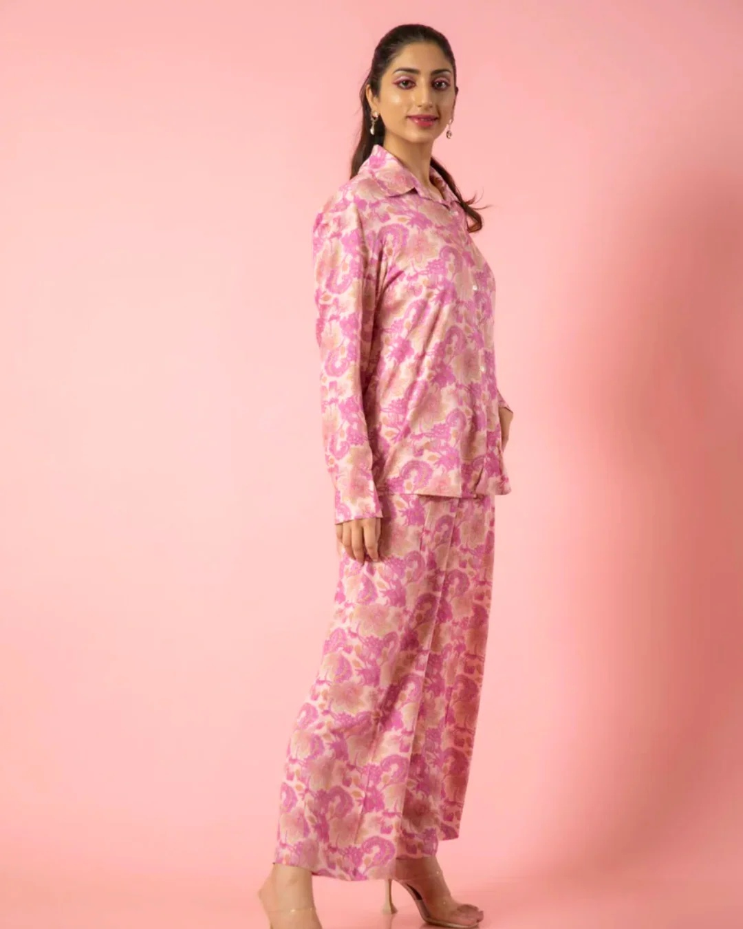 Chic Floral Print Co-ord Set – Matching Top & Bottom for a Feminine Touch - Image 3