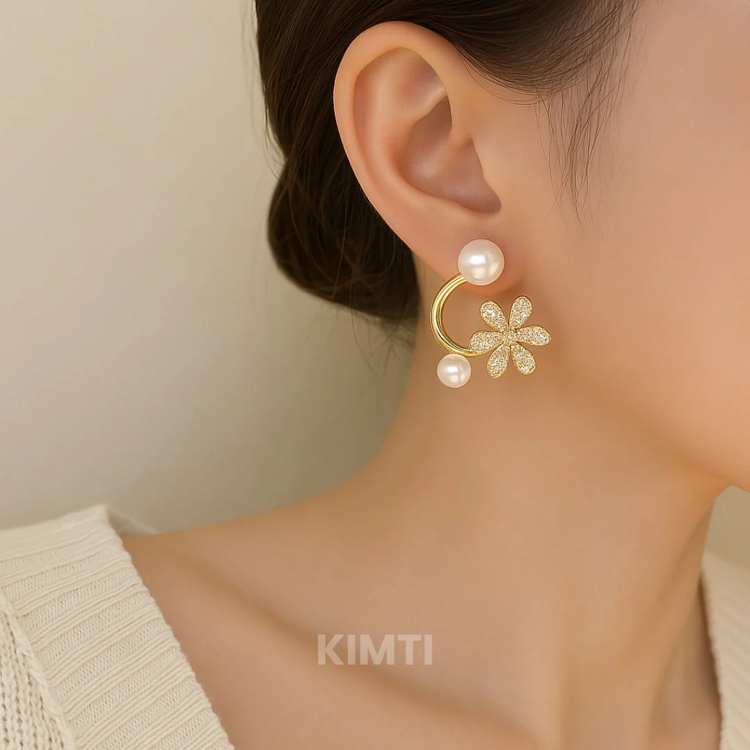 Chic Flower Studs Earring — Buy Any 5 for Rs. 599 - Image 2
