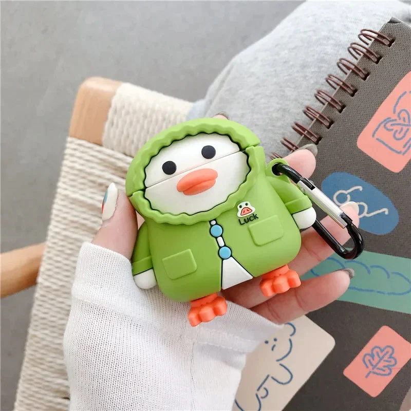 Chick Duck - Green -  Airpods Cover for Apple AirPods - Premium Silicone Case - Image 3