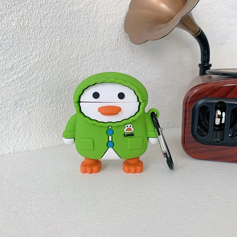 Chick Duck - Green -  Airpods Cover for Apple AirPods - Premium Silicone Case - Image 4