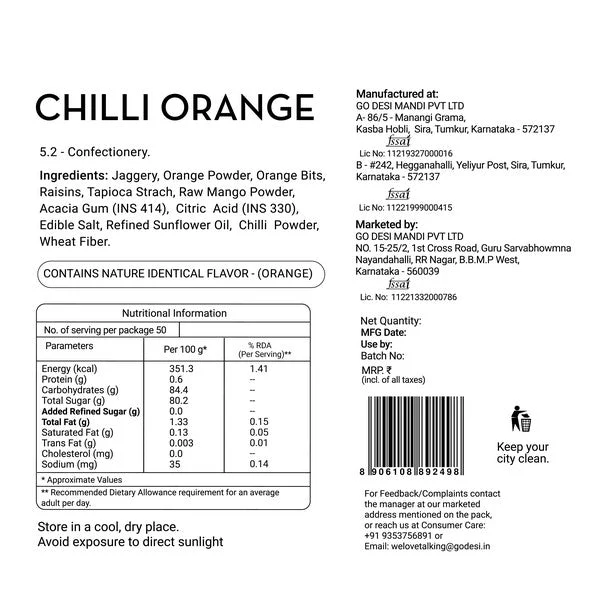 Chilli Orange Popz Bitz |100% Natural - Orange & Jaggery | Hand-made | 50 PCS -400 gms - Image 6