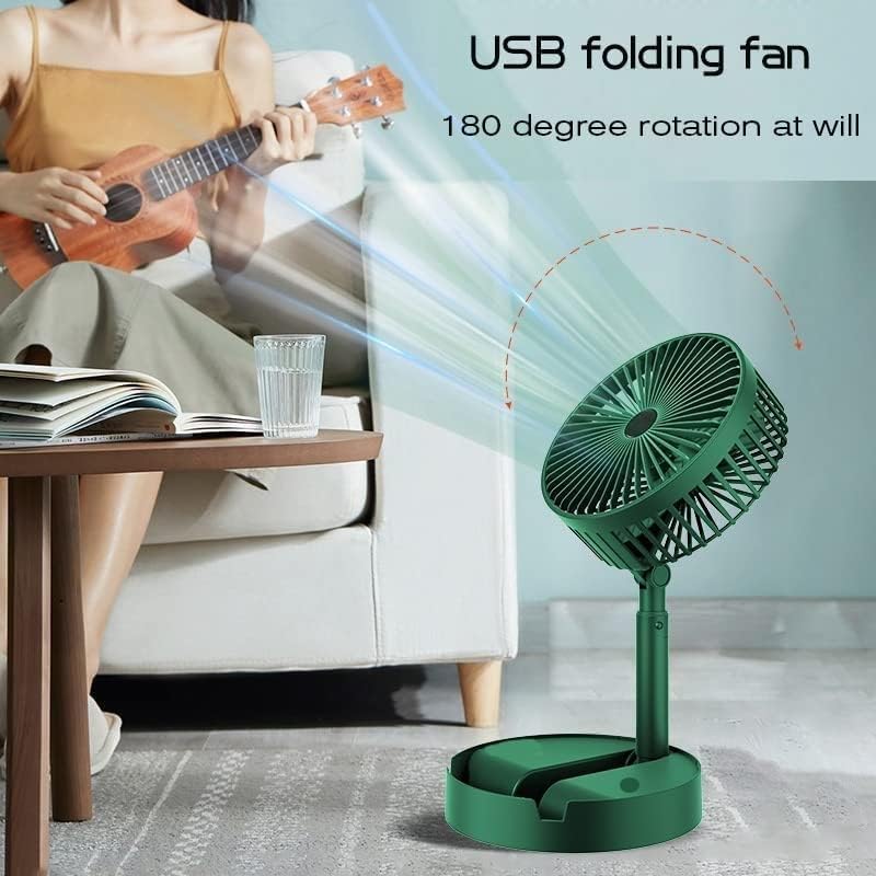 Chillie: Portable USB-C Desk Fan with 3 Speeds, Phone Holder & 2000mAh Rechargeable – Compact Folding Design with Adjustable Height for Home, Office & Travel - Image 5