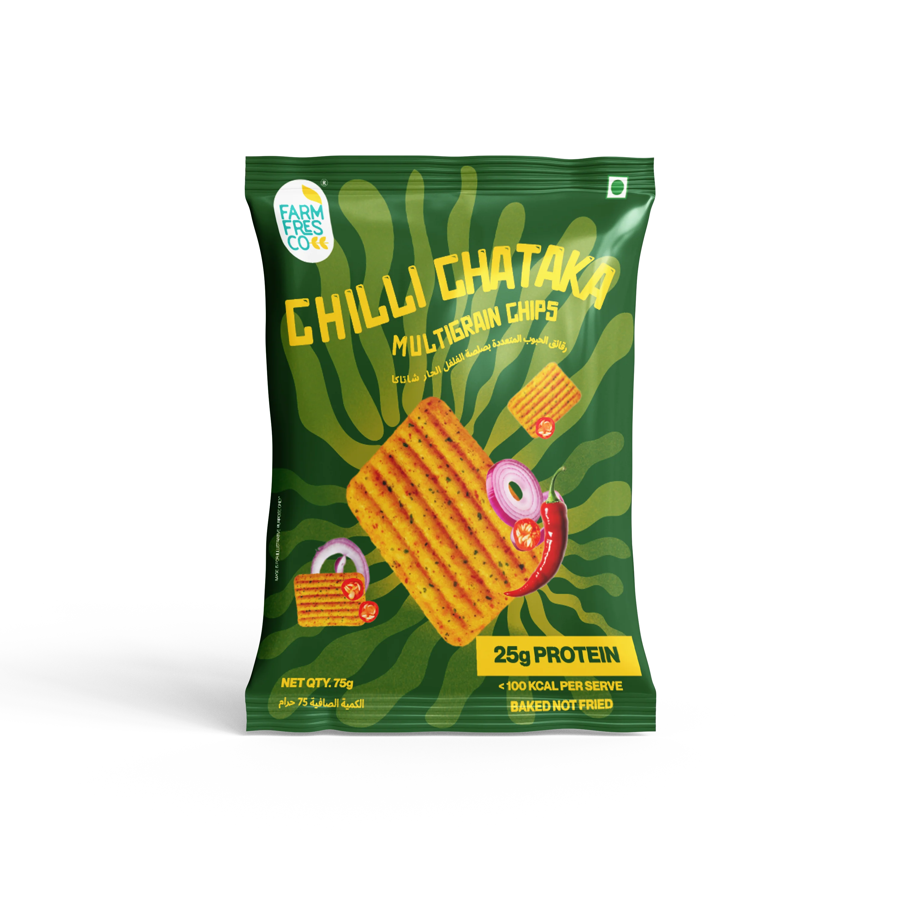 Chilly Chataka Protein Multigrain Chips (75g | 25g Plant Protein)