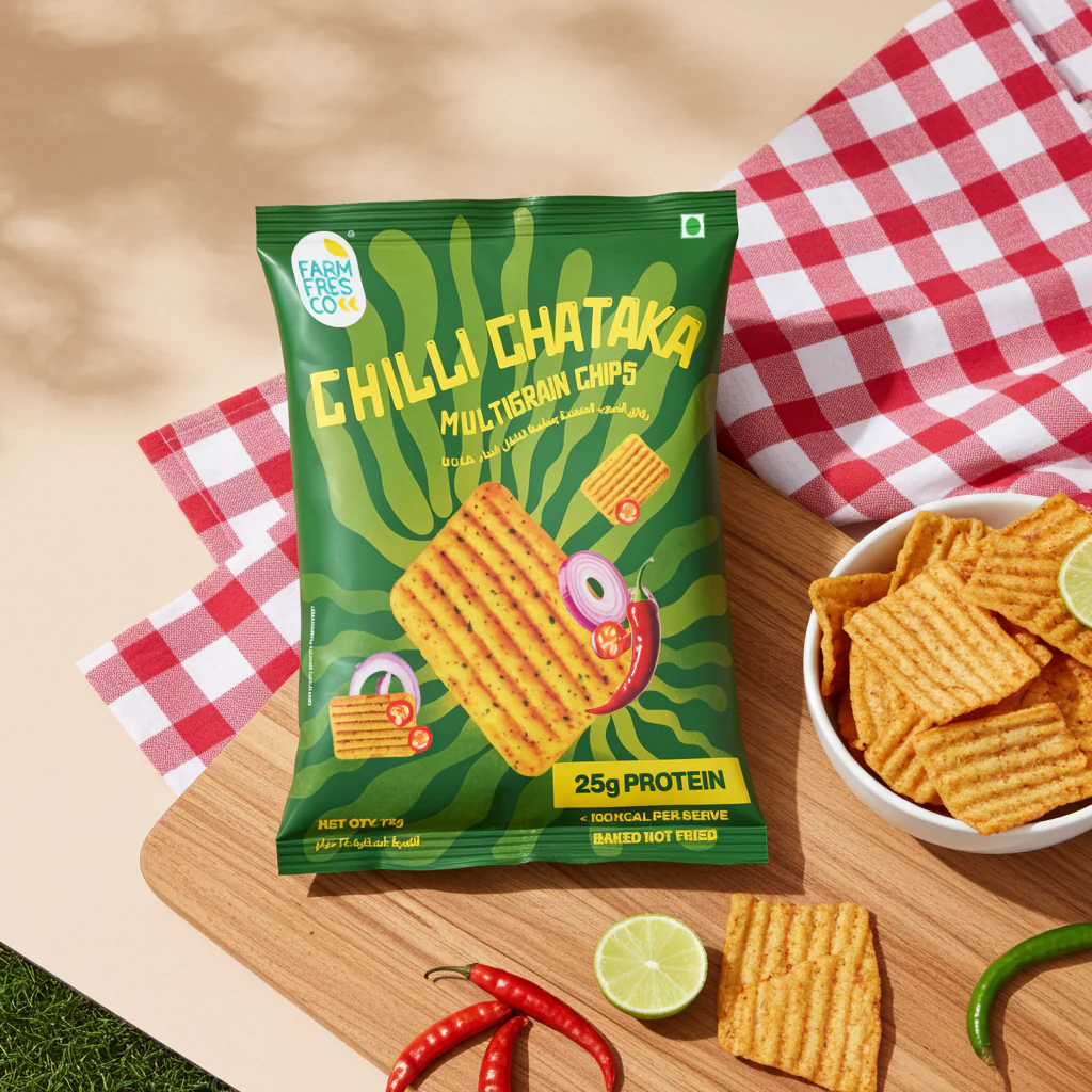 Chilly Chataka Protein Multigrain Chips (75g | 25g Plant Protein) - Image 5